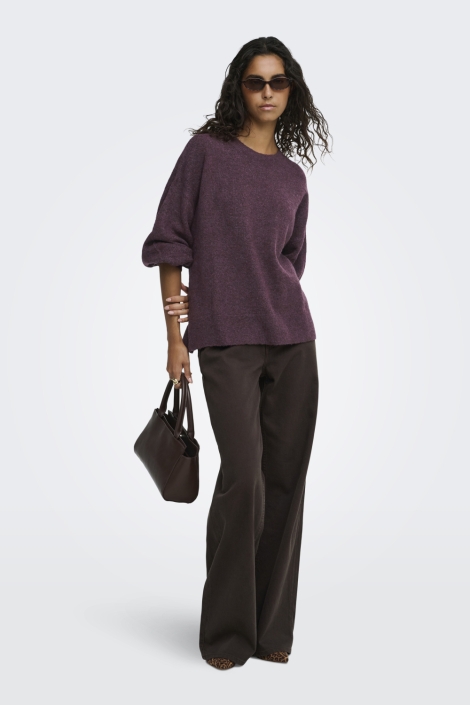 Jacqueline de Yong bordeaux dames trui | Model