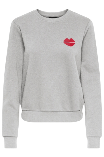 Only Trui ONLRUBI REG SWT CS SWT OUTLET 15325391 LIGYHT GREY MELA/BISOU