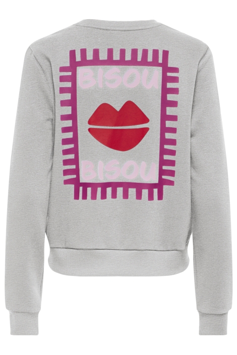 Only grijze dames sweater | Achteraanzicht