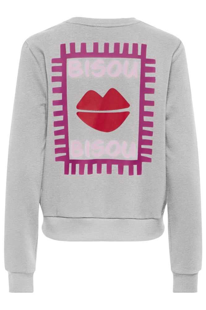 Only grijze dames sweater | Achteraanzicht