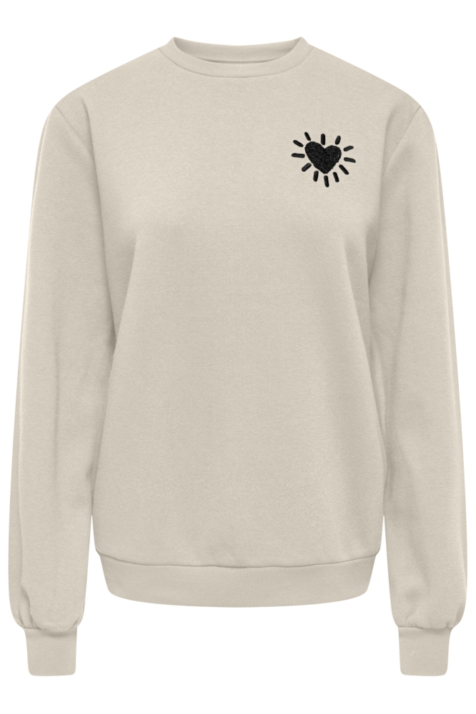 Only beige dames sweater | Vooraanzicht