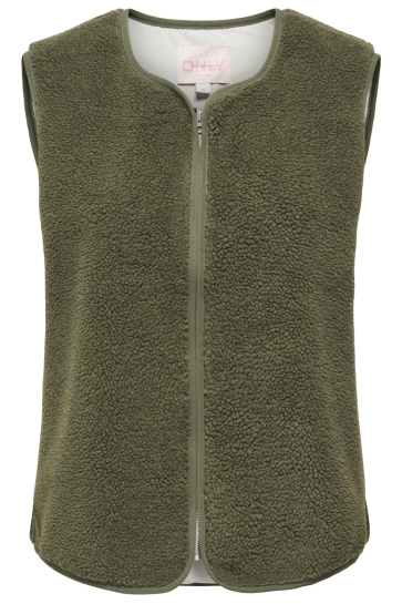 Only Vest ONLBABY TEDDY ZIP VEST PNT OL 15379919 Kalamata/BIRCH LINI