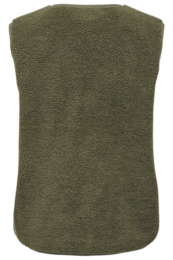 Only groene dames gilet | Achteraanzicht