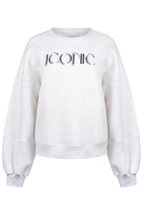 Nukus grijze dames sweater | Vooraanzicht