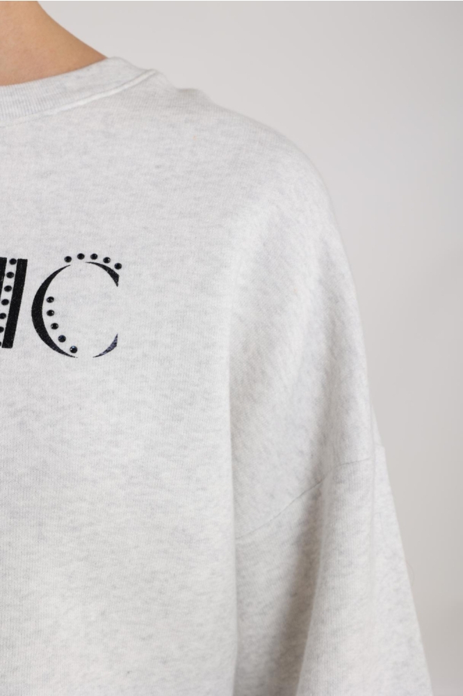 Nukus grijze dames sweater | Close up