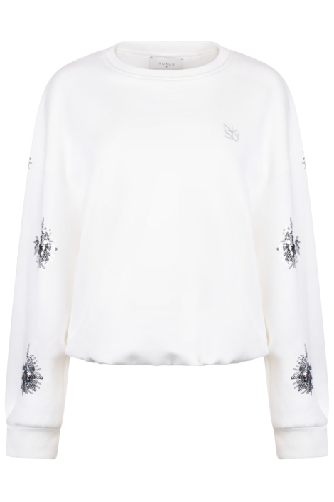 Nukus witte dames sweater | Vooraanzicht