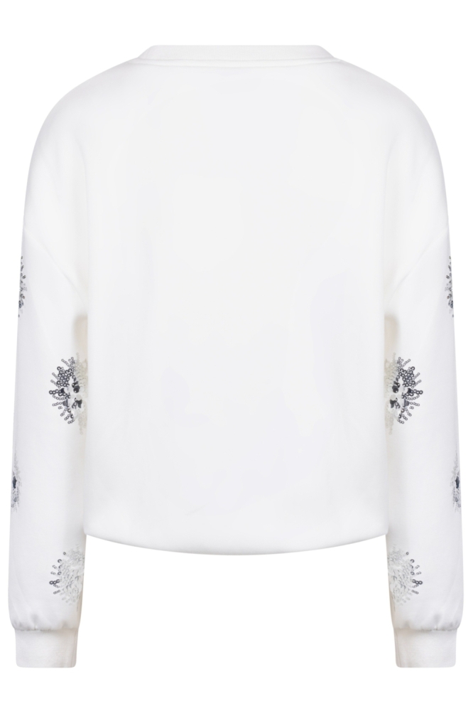 Nukus witte dames sweater | Achteraanzicht