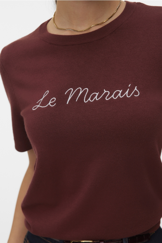 Vero Moda bordeaux dames trui | Close up