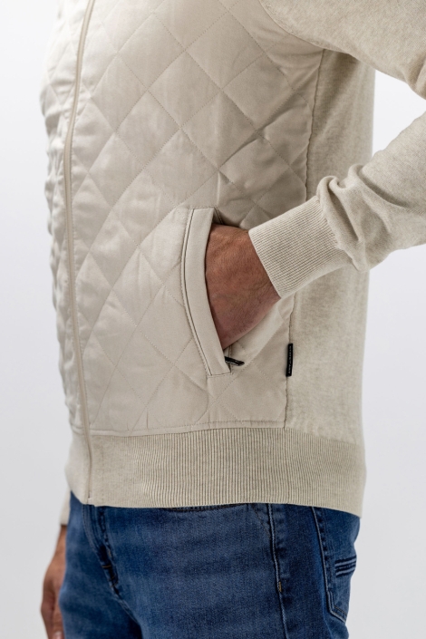 State of Art beige heren vest | Close up