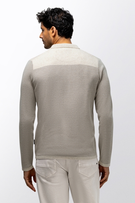 State of Art beige heren vest | Model achteraanzicht