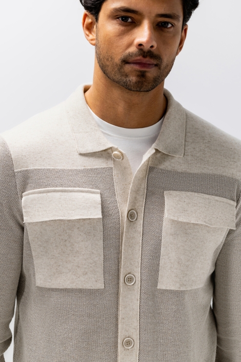 State of Art beige heren vest | Close up