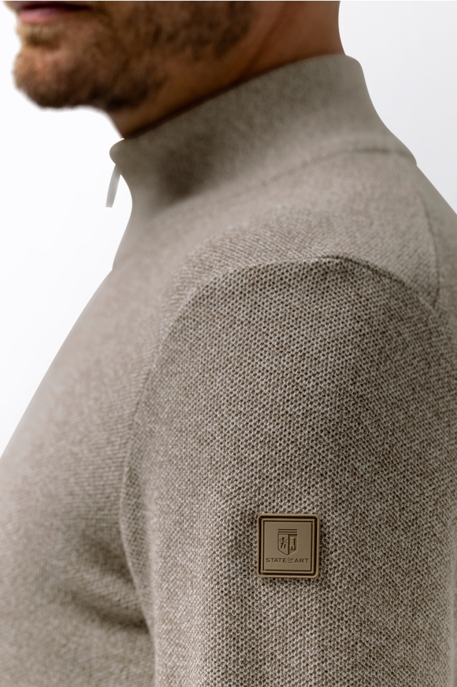 State of Art beige heren trui | Close up