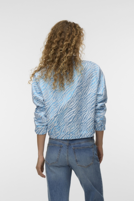 Vero Moda blauwe dames blazer | Model achteraanzicht