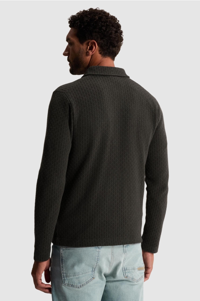 Cast Iron grijze heren vest | Model achteraanzicht