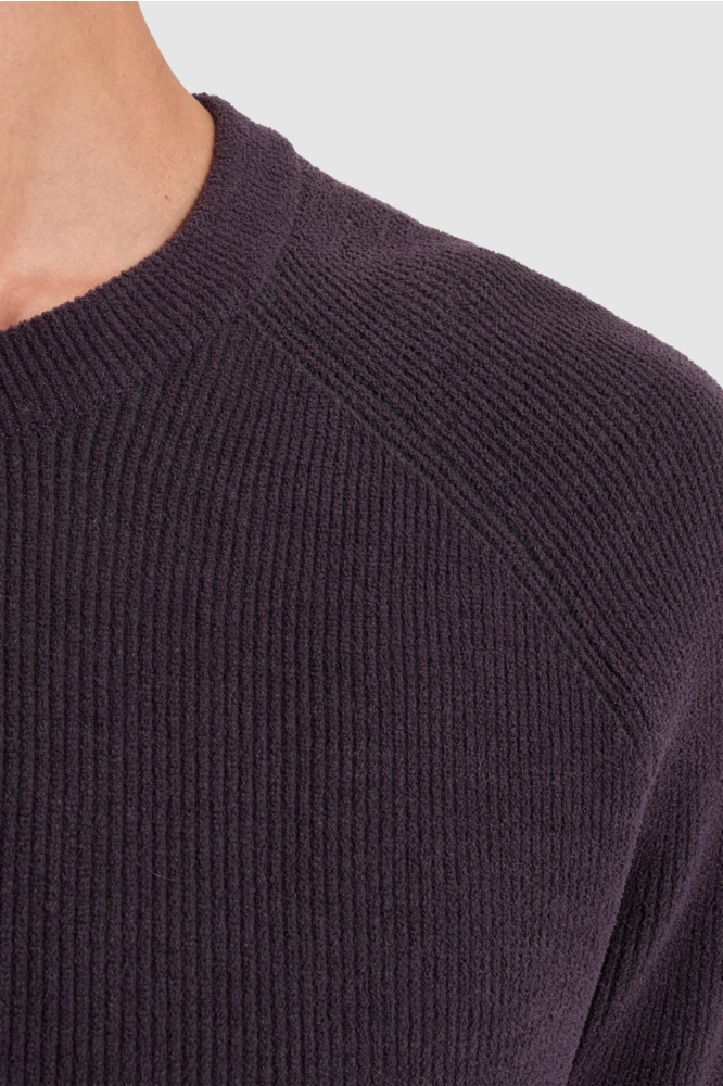 Cast Iron paarse heren trui | Close up