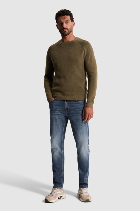 Cast Iron taupe heren trui | Model