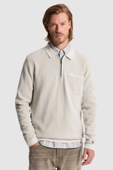 Cast Iron crewneck regular fit soft blend Ecru