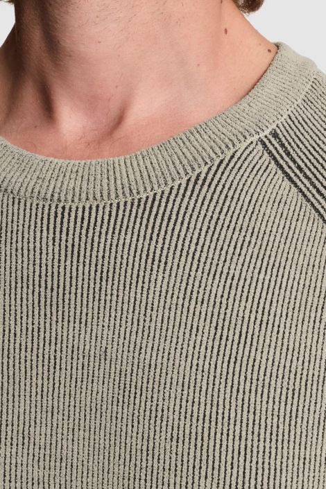 Cast Iron groene heren trui | Close up