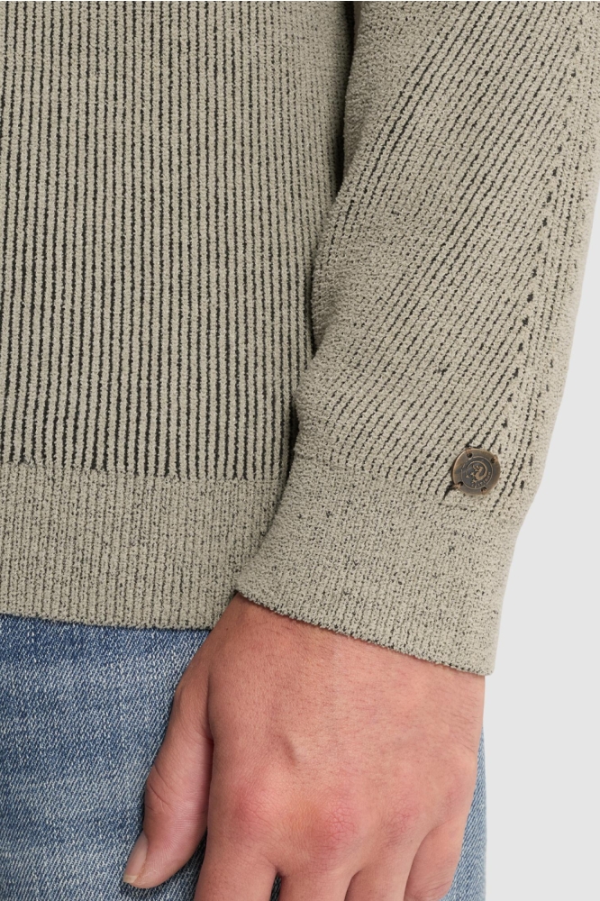 Cast Iron groene heren trui | Close up