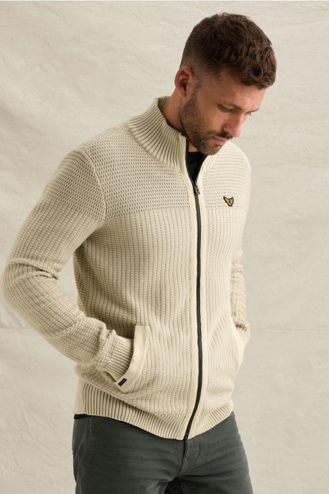 PME legend beige heren vest | Model zijaanzicht