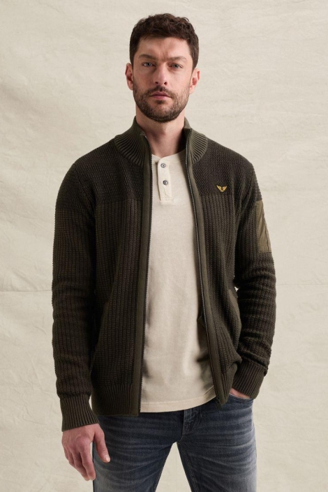 PME legend groene heren vest | Model vooraanzicht