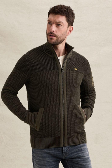 PME legend groene heren vest | Model vooraanzicht