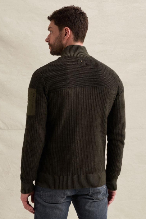 PME legend groene heren vest | Model achteraanzicht