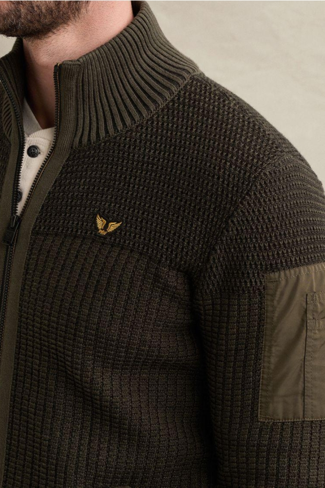 PME legend groene heren vest | Close up