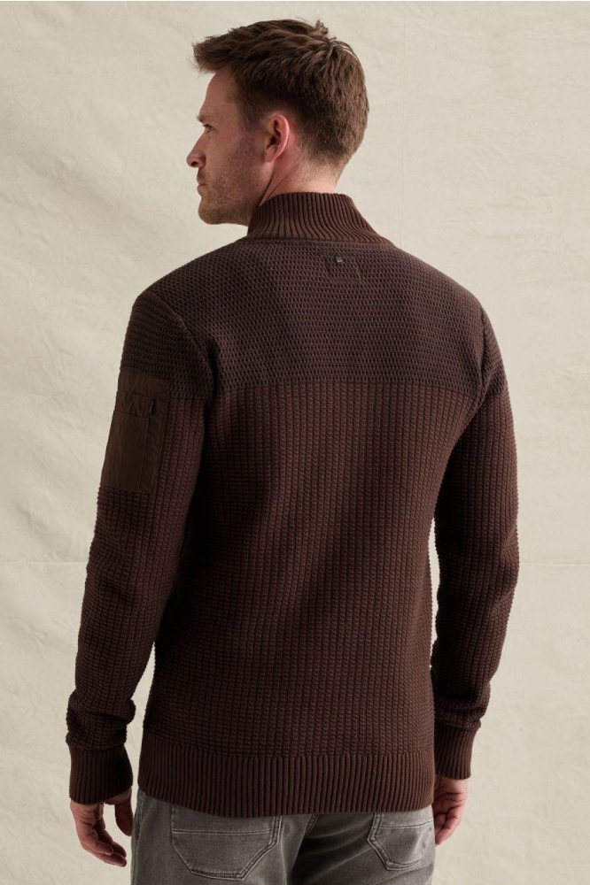 PME legend bruine heren vest | Model achteraanzicht