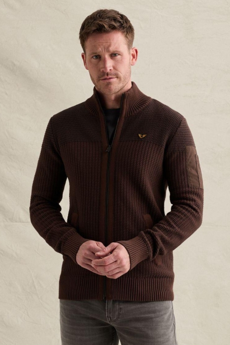 PME legend bruine heren vest | Model vooraanzicht