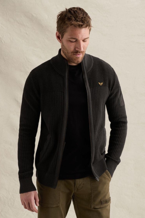 PME legend blauwe heren vest | Model vooraanzicht