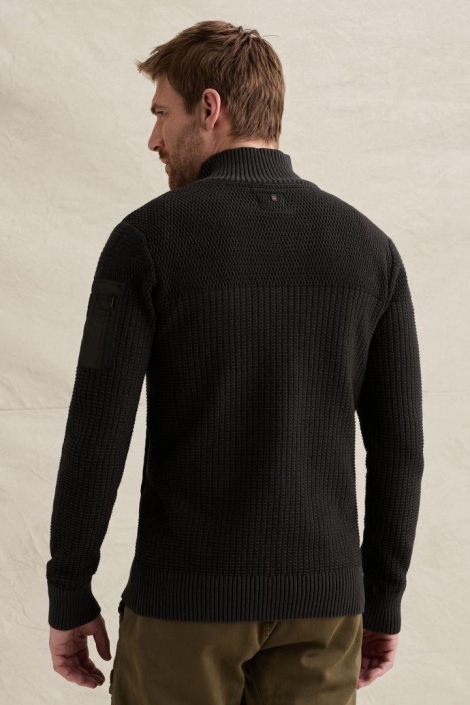 PME legend blauwe heren vest | Model achteraanzicht
