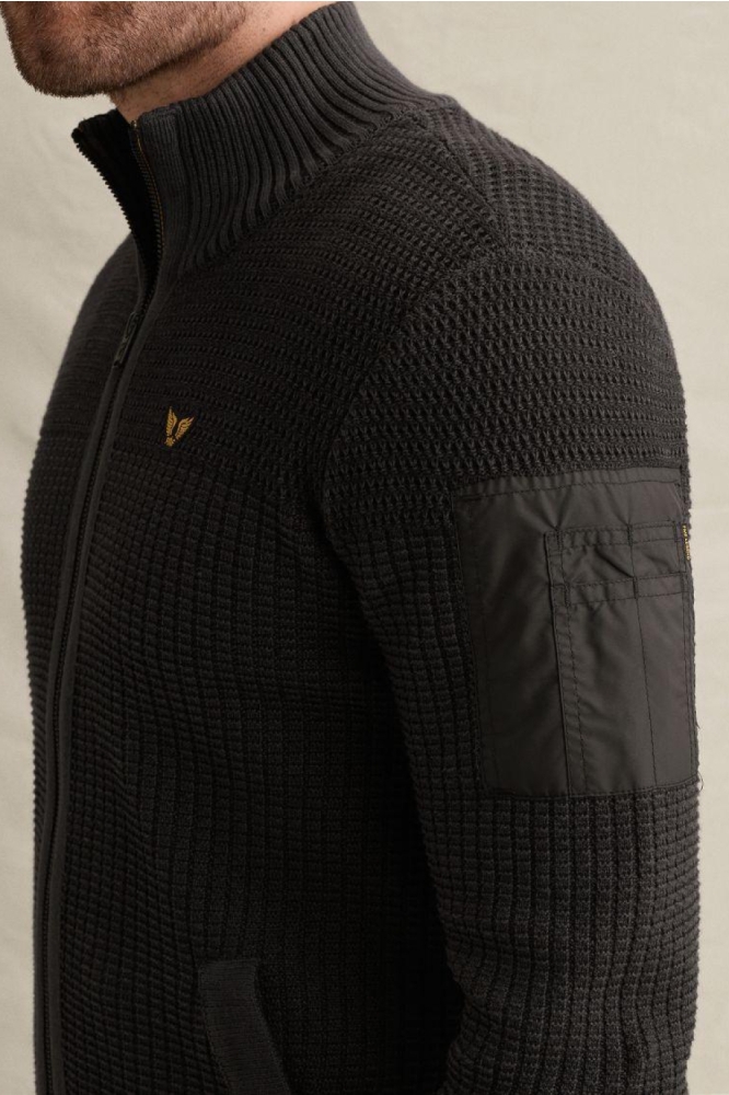 PME legend blauwe heren vest | Close up