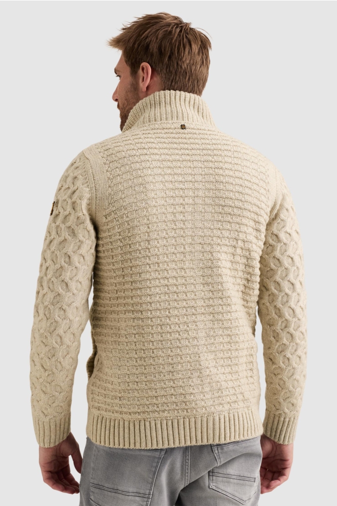 PME legend ecru heren vest | Model achteraanzicht
