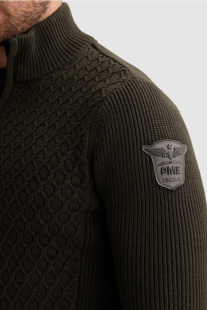 PME legend groene heren trui | Close up