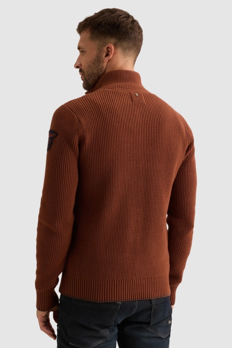 PME legend bruine heren trui | Model achteraanzicht