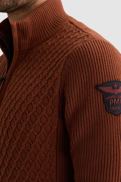 PME legend bruine heren trui | Close up