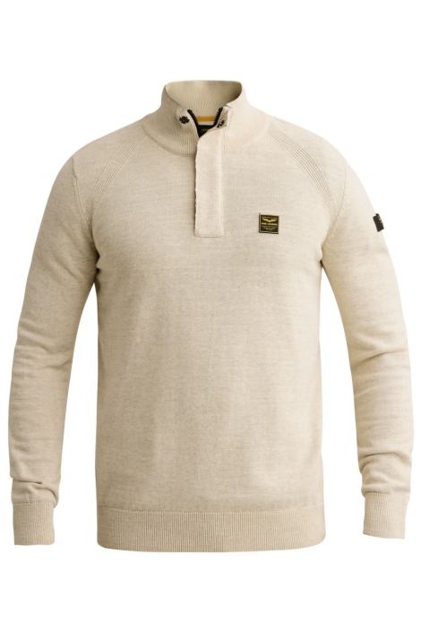 PME legend beige heren trui | Vooraanzicht