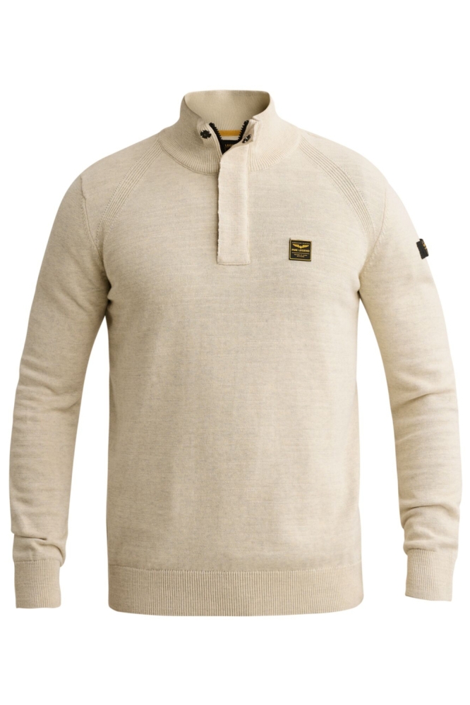 PME legend beige heren trui | Vooraanzicht