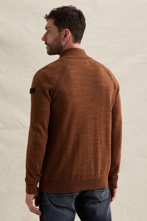 PME legend bruine heren trui | Model achteraanzicht