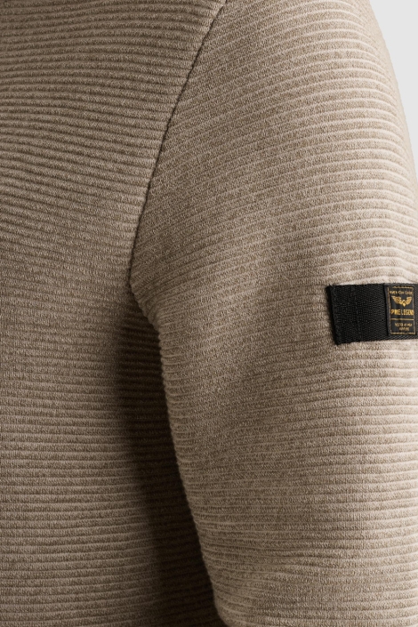 PME legend taupe heren trui | Close up