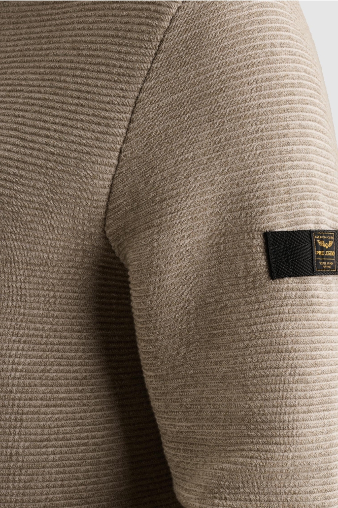 PME legend taupe heren trui | Close up