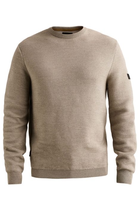 PME legend taupe heren trui | Model vooraanzicht