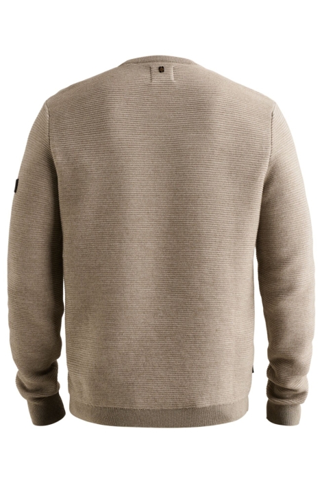 PME legend taupe heren trui | Model achteraanzicht