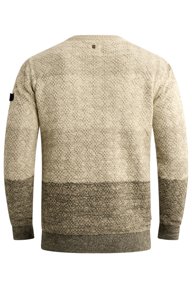 PME legend beige heren trui | Achteraanzicht