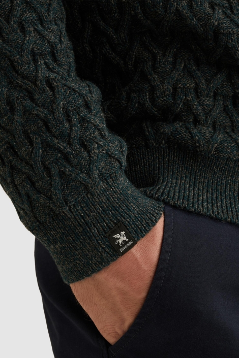 Vanguard groene heren trui | Close up