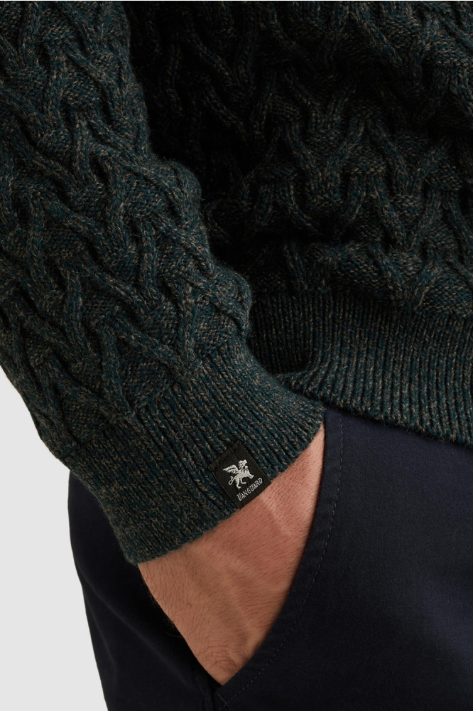 Vanguard groene heren trui | Close up