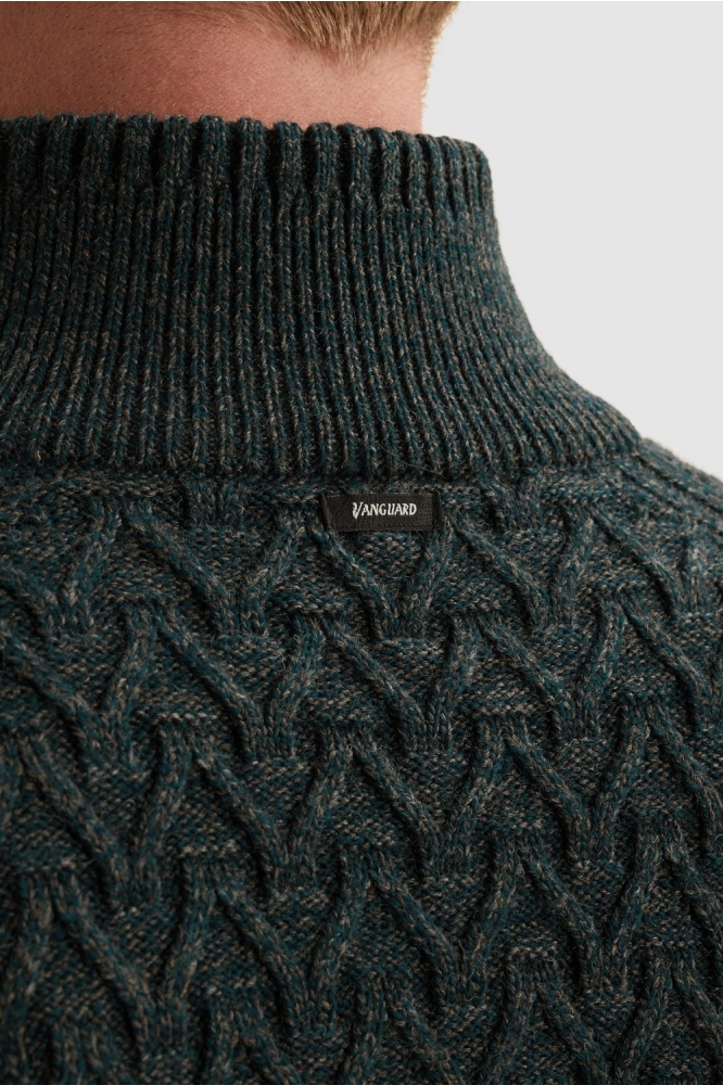 Vanguard groene heren trui | Close up