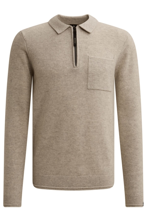 Vanguard beige heren trui | Vooraanzicht