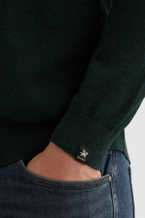 Vanguard groene heren trui | Close up